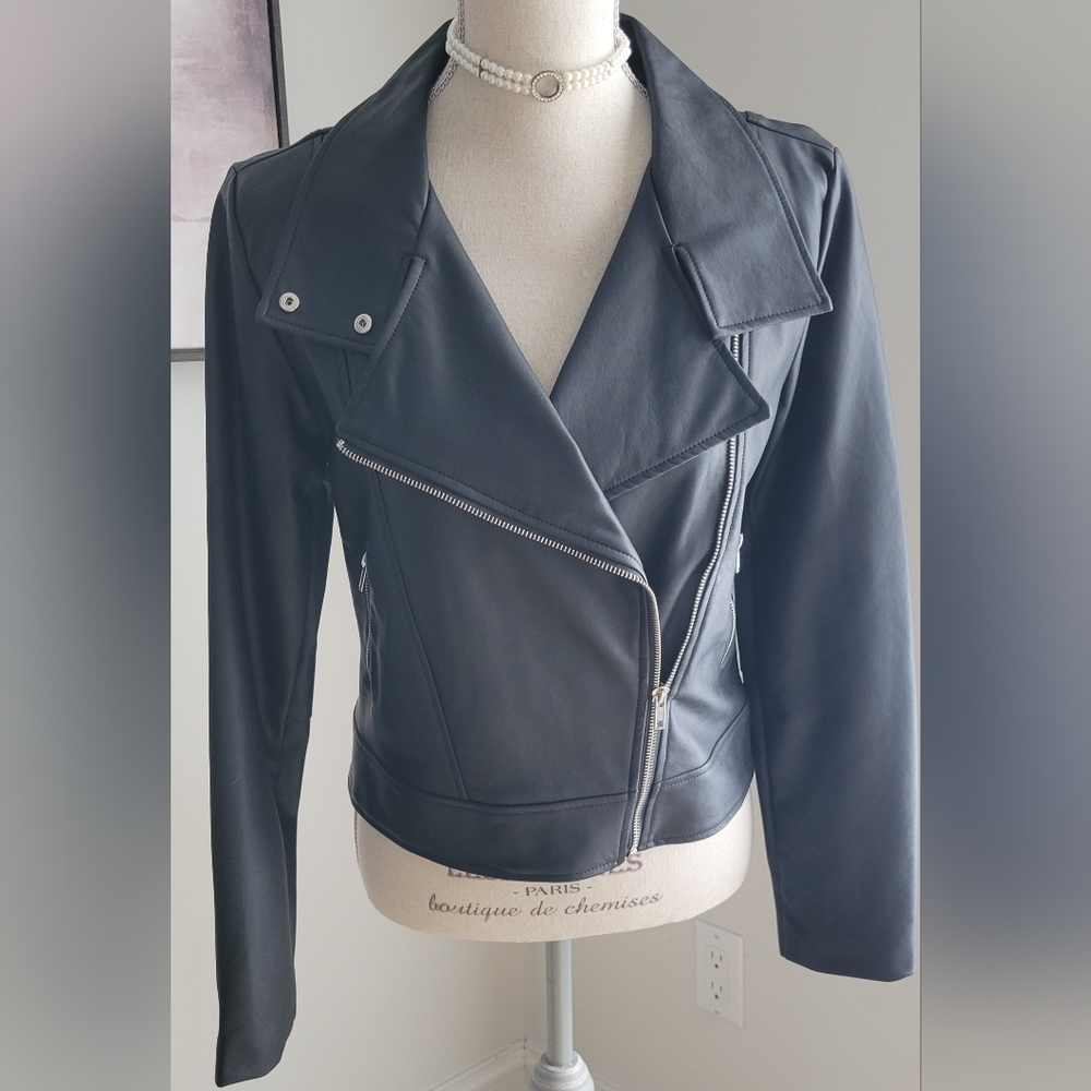 Shinestar Faux Leather Jacket NWT